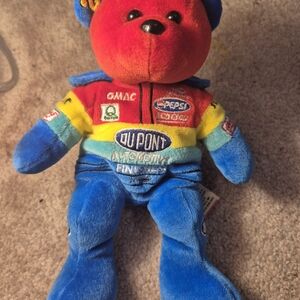 Colorful Racing Bear Plush Toy